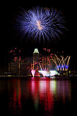 Image showing Singapore Fireworks