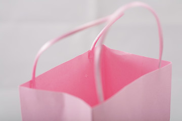 Image showing Macro shot of an empty shopping bag