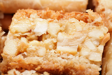 Image showing Macro shot of a delicious arabic desert baklava.  Is made of fil