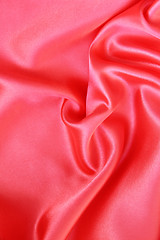 Image showing Smooth Red Silk as background 