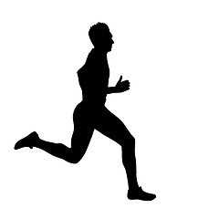 Image showing Running silhouettes. Vector illustration.