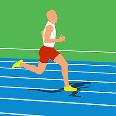 Image showing Running silhouettes. Vector illustration.