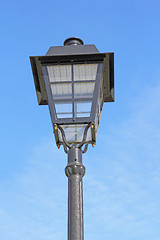 Image showing street lamp against the background of blue sky