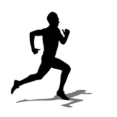 Image showing Running silhouettes. Vector illustration.