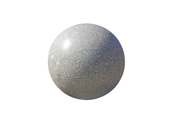 Image showing Grey granite spheres isolated on a white background