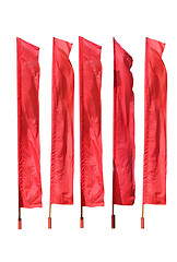 Image showing red flags are isolated on a white background