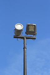 Image showing street lamp against the background of blue sky