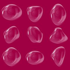 Image showing Set of water drops. Vector illustration.