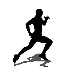 Image showing Running silhouettes. Vector illustration.