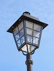 Image showing street lamp against the background of blue sky