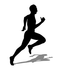 Image showing Running silhouettes. Vector illustration.