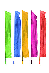 Image showing colored flags are isolated on a white background