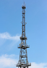 Image showing communications tower for tv and mobile phone signals