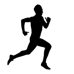 Image showing Running silhouettes. Vector illustration.