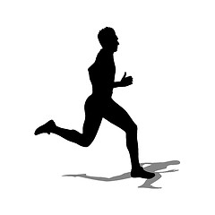 Image showing Running silhouettes. Vector illustration.