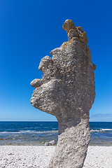 Image showing Limestone formation on Fårö island in Sweden