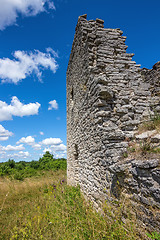 Image showing Walls of a medieval church in Gotland, Sweden