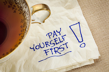 Image showing pay yourself first - advice