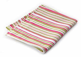 Image showing striped cotton napkin