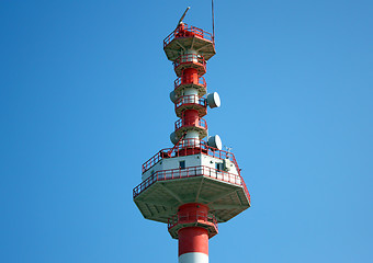 Image showing communications tower for tv and mobile phone signals