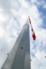 Image showing Tall flag pole.