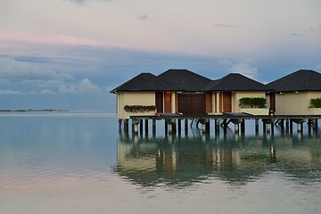 Image showing tropical water home villas