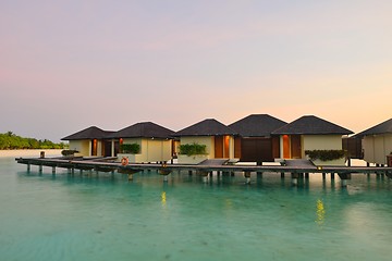 Image showing tropical water home villas