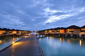 Image showing tropical water home villas