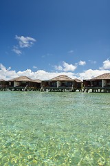 Image showing tropical water home villas