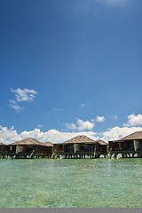 Image showing tropical water home villas