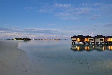 Image showing tropical water home villas