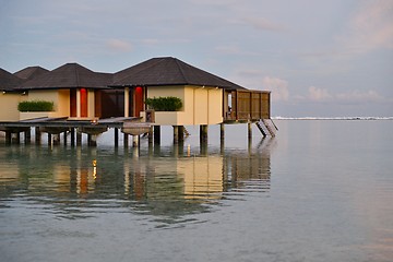 Image showing tropical water home villas