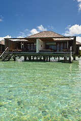 Image showing tropical water home villas