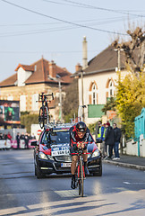 Image showing The Cyclist Tejay van Garderen- Paris Nice 2013 Prologue in Houi