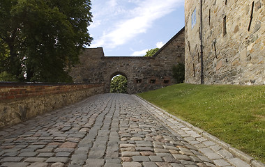 Image showing brick road