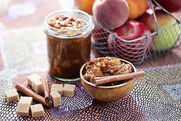 Image showing apple and peaches chutney