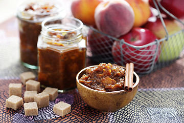 Image showing apple and peaches chutney