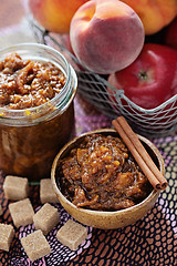 Image showing apple and peaches chutney