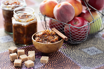 Image showing apple and peaches chutney