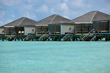 Image showing tropical water home villas