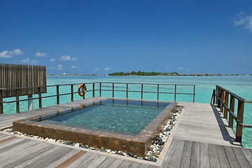 Image showing tropical water home villas