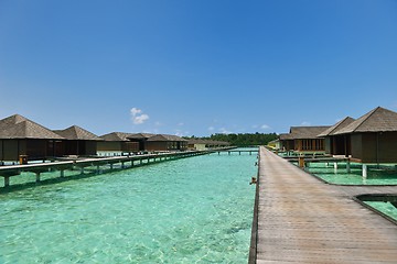 Image showing tropical water home villas