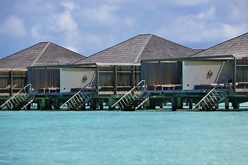 Image showing tropical water home villas