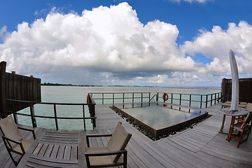 Image showing tropical water home villas