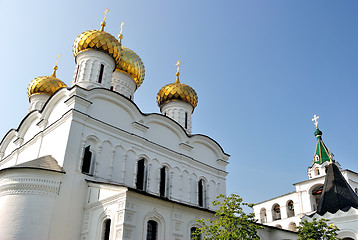 Image showing Golden Ring of Russia. Trinity (Troitsky) Cathedral and the belfry in the Ipatievsky (Ipatiev) Monastery in Kostroma 