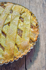 Image showing Apple Pie On Wooden Background