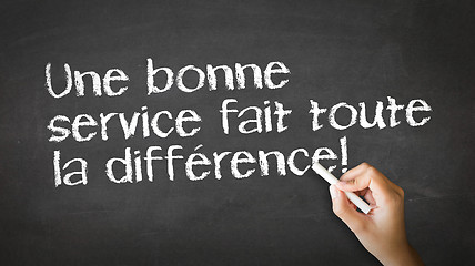 Image showing Good Service makes the difference (In French)