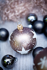 Image showing festive glitter christmas decoration bauble seasonal