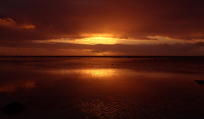 Image showing Reflective Sunset