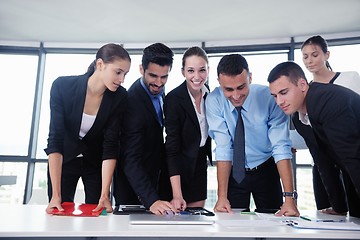 Image showing business people in a meeting at office